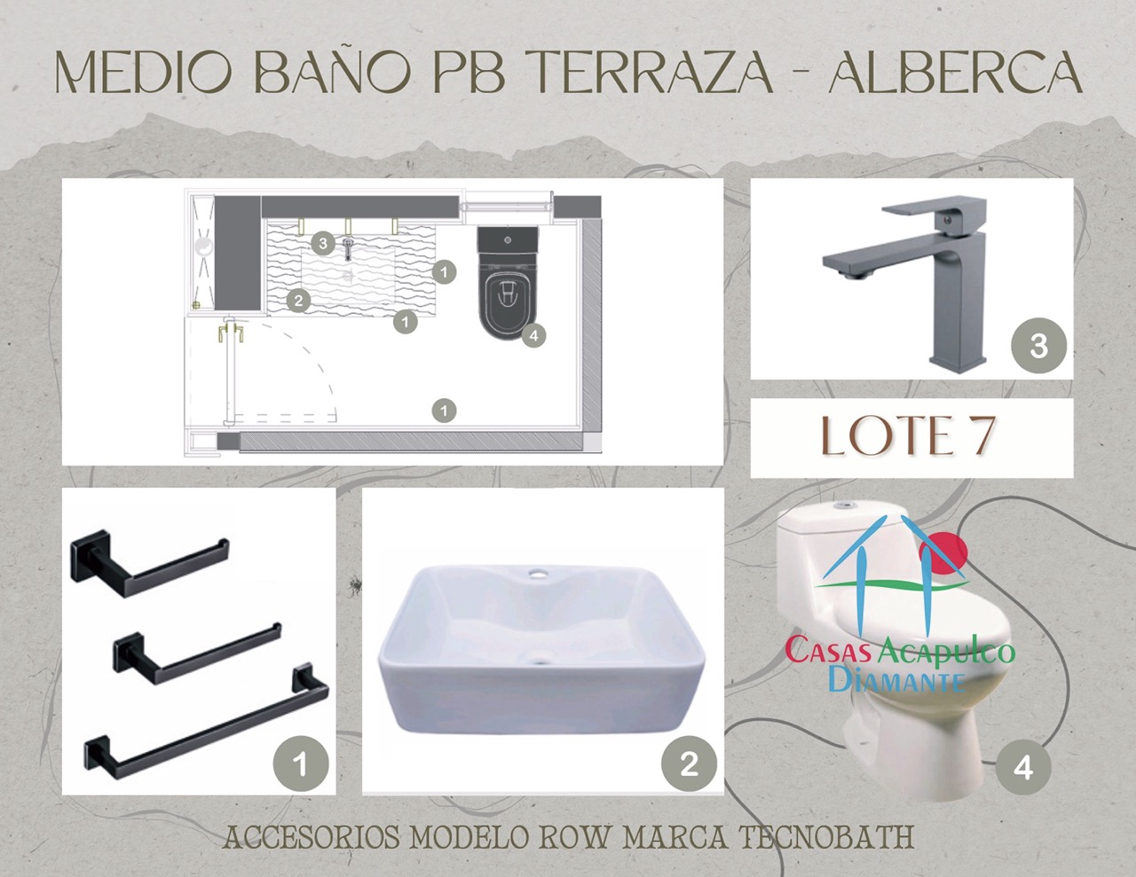 Paradiso Residences Edén 7 - Modelo accesorios baños 6